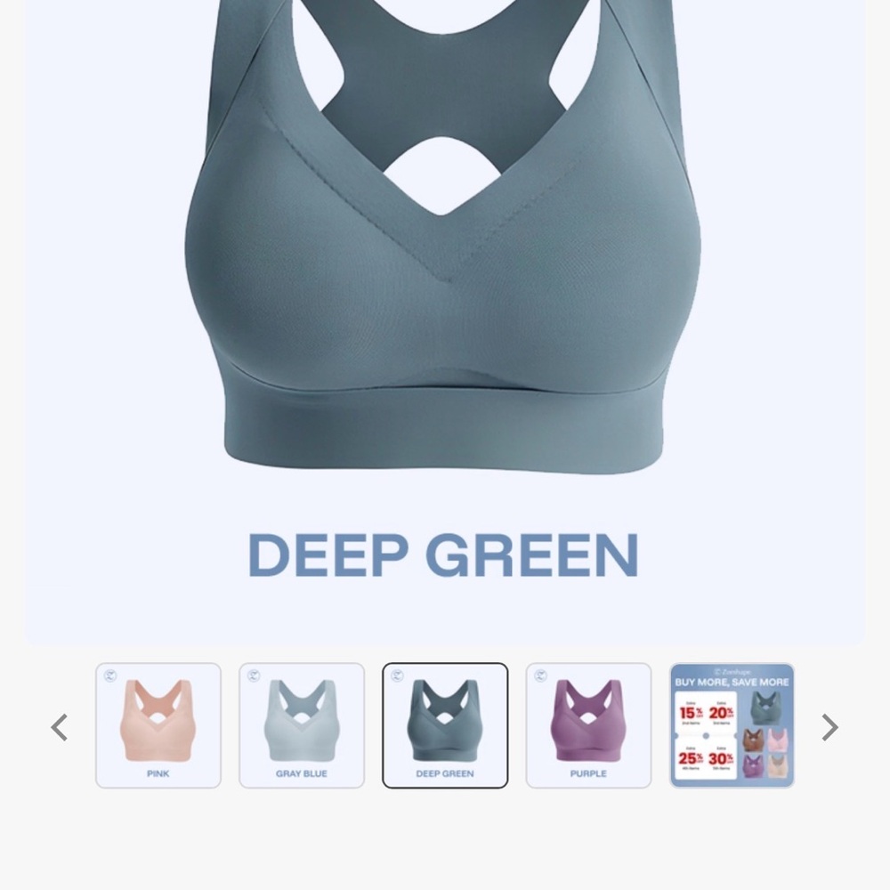 Elegant Deep Green Women's Sports Bra